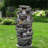 Fountains | 40.5" 6-Tier Slate Gray Weatherproof Polyresin Rock Fountain, LED Lights, For Garden Patio Foyer | Gray | Rock