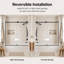 Porte de baignoire coulissante sans cadre avec verre transparent l 60 po x H 60 po-98154824