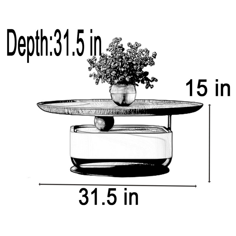 Fritch, 15" H x 31.5" L x 31.5" W