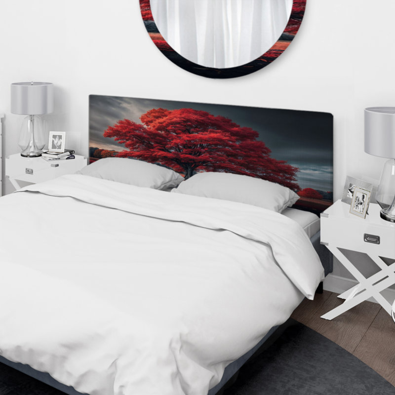 Emeryville - Landscape Forest Upholstery Panel Headboard, Grand