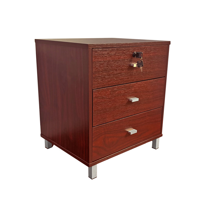 Nightstand With Locking Top Drawer