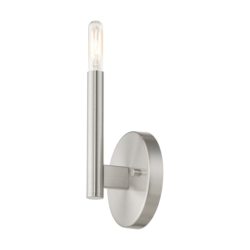 Marimar Steel Candle Wall Light, Brushed Nickel