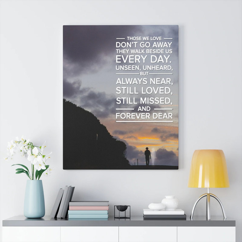 Monument commémoratif sur toile, "Forever Dear Love", message sur toile