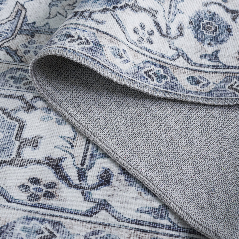 Mikali Performance Machine Washable Oriental Rug, Oval 5' x 8'