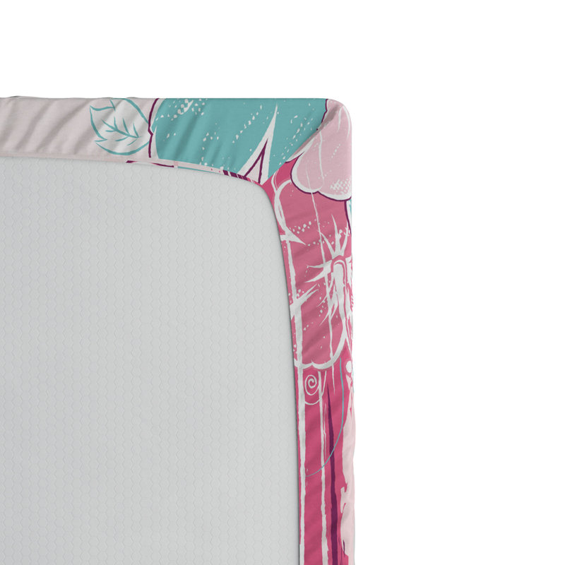 Microfiber Floral Fitted Sheet, Full Fitted Sheet