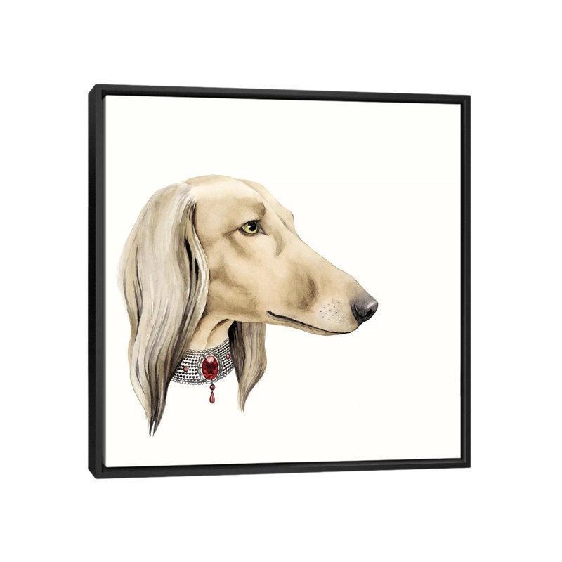 « haute hounds iv », reproduction d’art sur toile, H 37 po x l 37 po x P 1,5 po, Toile avec cadre noir, Pas de tapis