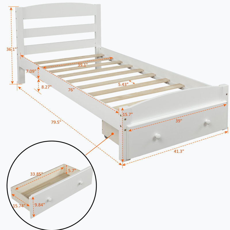 Lit plateforme Farheen par Harriet Bee, Blanc