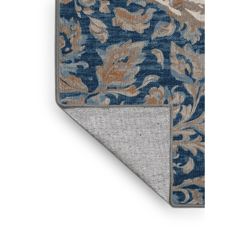 Machine Washable Gray Area Rug, Rectangle 7' x 9'