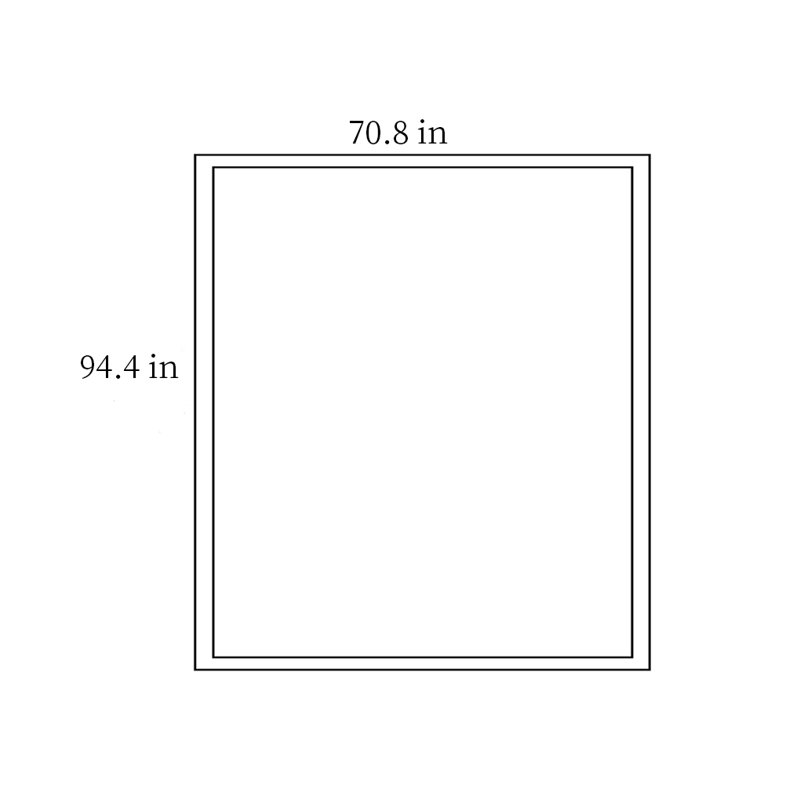 Tapis rectangulaire rectangulaire avec envers antidérapant, Rectangle 5 pi 11 po x 7 pi 10 po