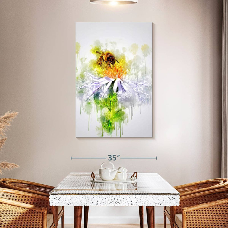 Brampt Honeybee On Flower, 48" H x 32" W