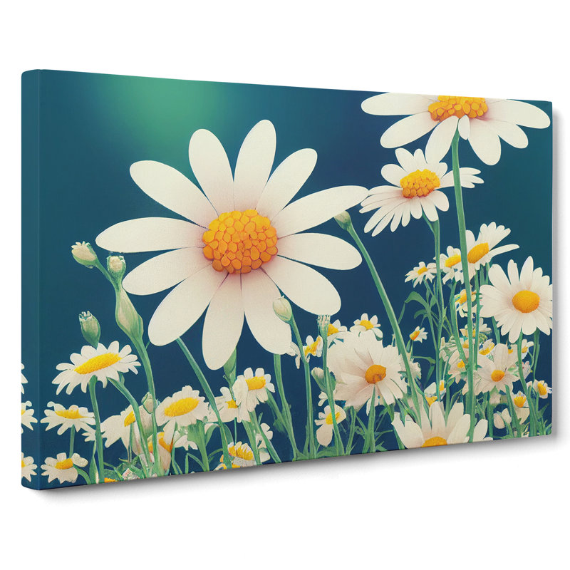 Marvellous Daisy Flowers - Wrapped Canvas, 35cm H x 50cm W x 3cm D