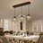 Rectangle Chandeliers Glass Light With Warm Light Bulb-1757043743