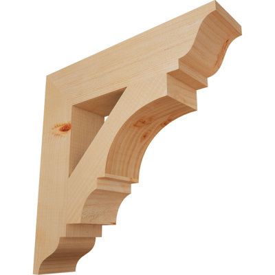 Support traditionnel lisse l 3 3 po x P 18 po x H 18 po, cèdre rouge de l'Ouest