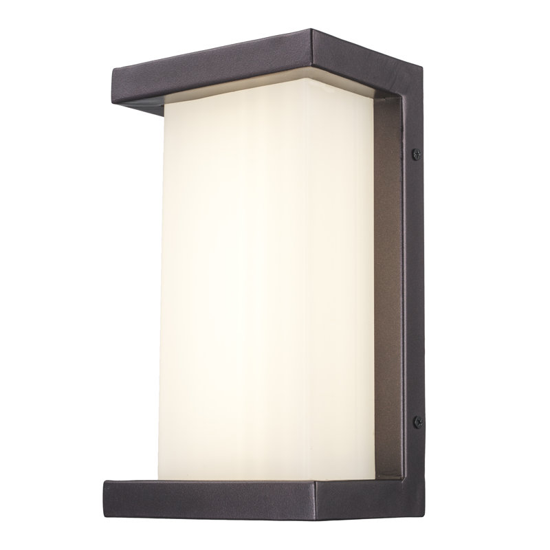Applique murale d'extérieur Led Fairbank, H 10 po x l 6 po x P 4 po, Bronze