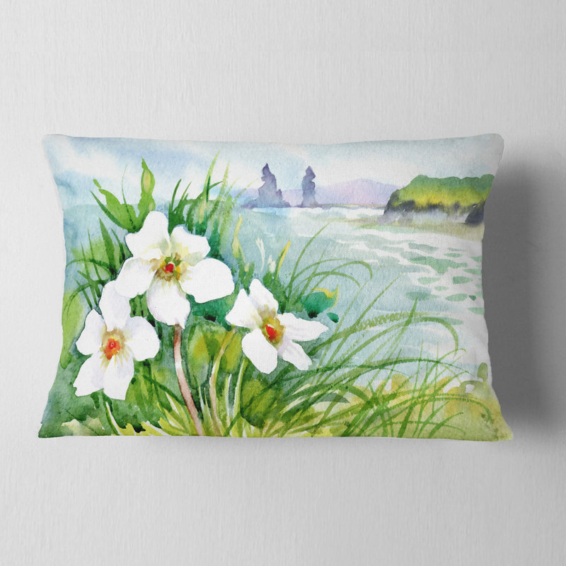 Coussin lombaire imprimé paysage d'été