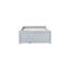 Lit simple avec 2 tiroirs, bois d'hévéa massif gris, mouvement de tiroir silencieux, tiroirs en bois pour meubles de chambre à coucher peu encombrants gris, esthétique moderne, fonction de déplacement en douceur-699328303