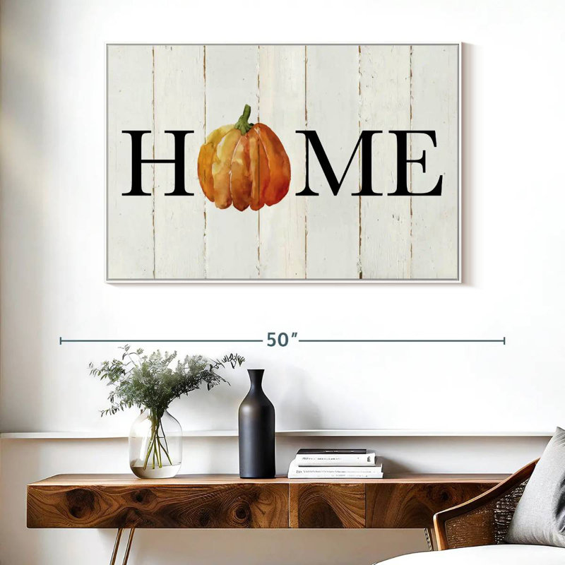 Plaque murale Home, Cadre flottant blanc, 40 po x 27 po