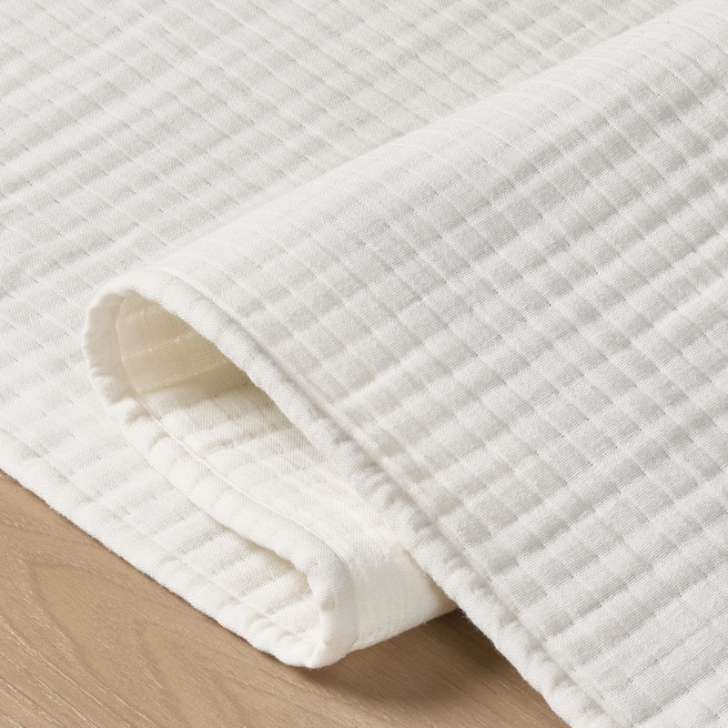 16x80 PETER Pindot Cotton Fringe Ends Runner, Egret