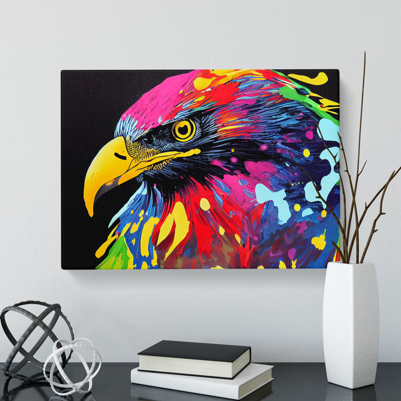 Eagle Bird Splash Vol.1 Abstract - Wrapped Canvas, 35cm H x 50cm W x 3cm D