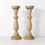Ensemble de 2 bougeoirs en bois de manguier Tuli-91951026