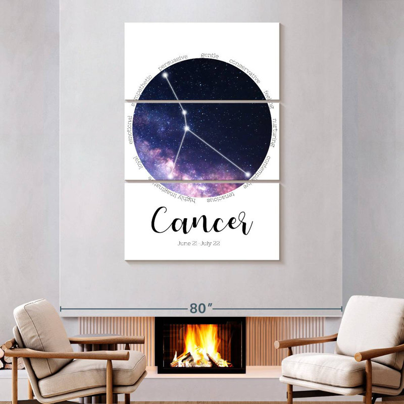 Adella Cancer Star Constellation, H 74 po x l 48 po