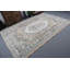 Tapis en laine Oushak tissé à la main en beige élégant parfait pour orner les espaces de salon spacieux