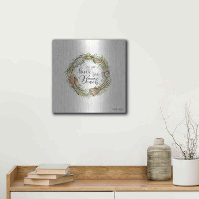 «Never Too lot Beach Shell Wreath» par Cindy Jacobs, art mural en métal