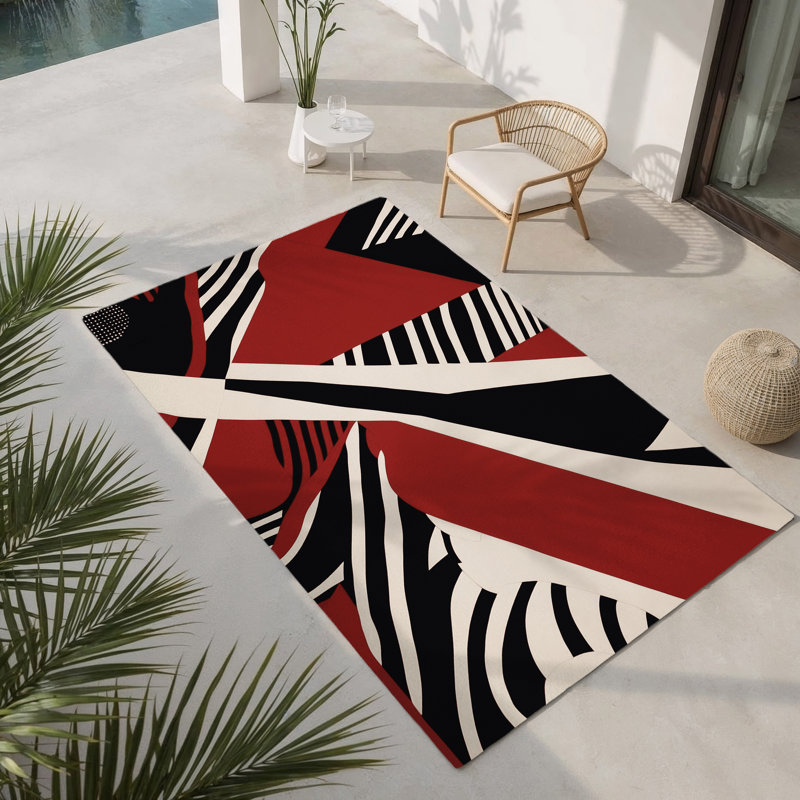 Tapis intérieur et extérieur Celestial Ember, Rectangulaire 8 pi x 10 pi