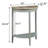 Grey Oak And Grey Half Moon Console Table With Bottom Shelf