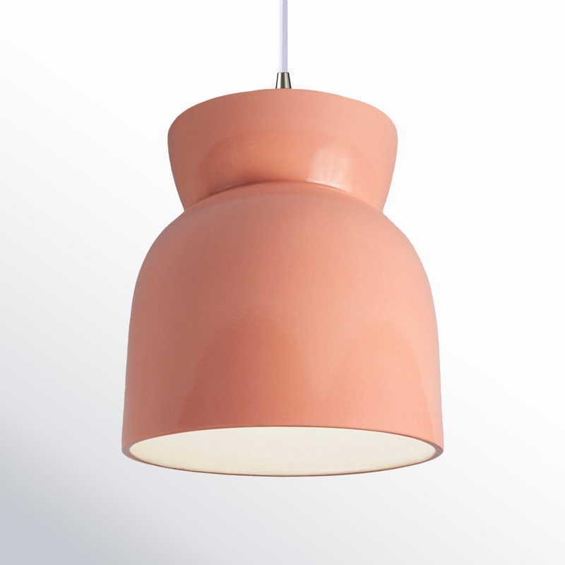 Luminaire suspendu sablier Breeona, Rosé brillant, Nickel brossé