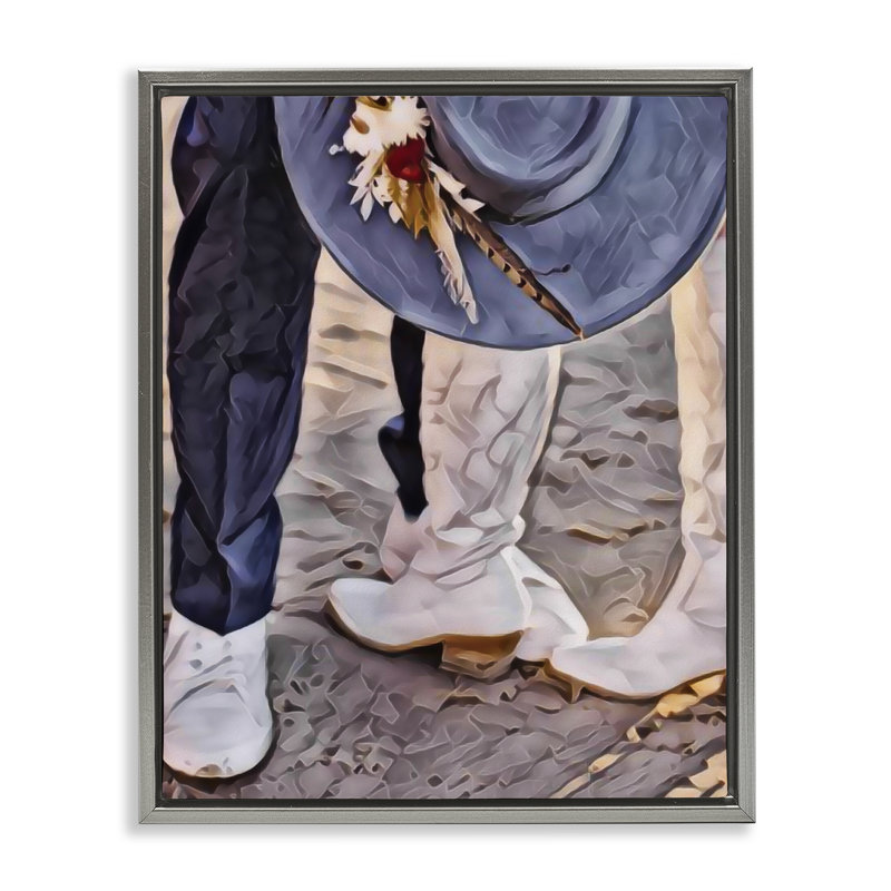 Cadre flottant Elope In The Desert, design par Jesse Keith, Cadre flottant gris lustré, H 31 po x l 25 po