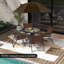 Ensemble repas 6 pièces avec parasol inclinable Patiojoy