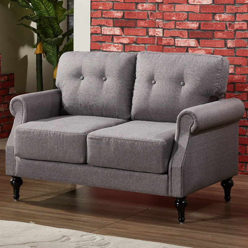 Juno Upholstered 51'' Loveseat, Gray