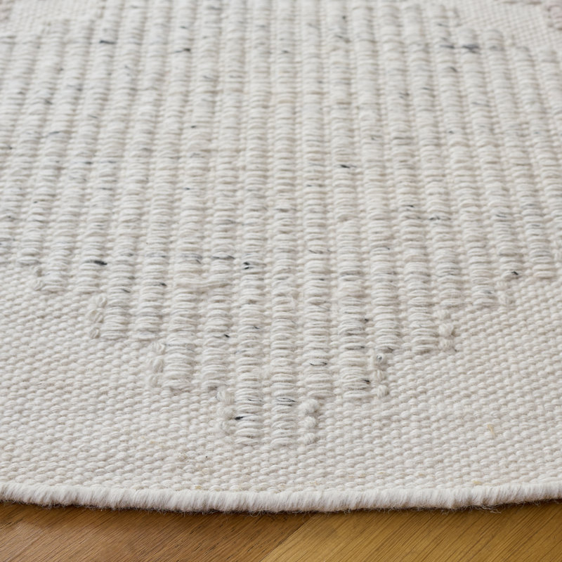 Kilim Hand Woven Recycled P.E.T. Geometric Indoor Rug, Round 6'