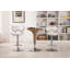 Ensemble de 2 tabourets pivotants réglables Masaccio avec base chromée Airlift, blanc