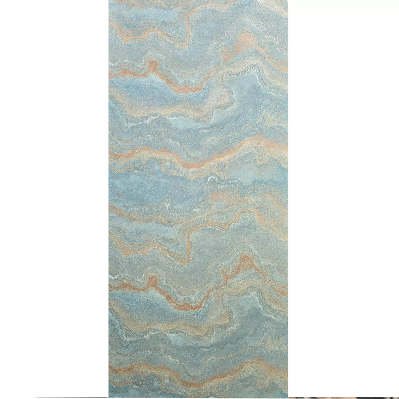Papier peint texturé pierre de marbre turquoise