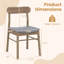 2 chaises de salle à manger rembourrées en tissu avec structure en bois d'hévéa-824708613