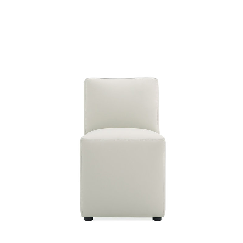 Dirk 19.69'' H Faux Leather Upholstered Parsons Chair, 1, Stone Gray