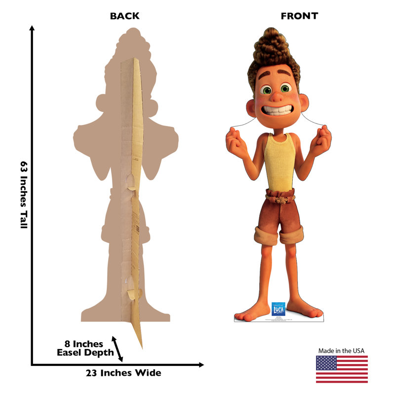 63'' Disney Pixar Luca Alberto Lifesize Cardboard Standup
