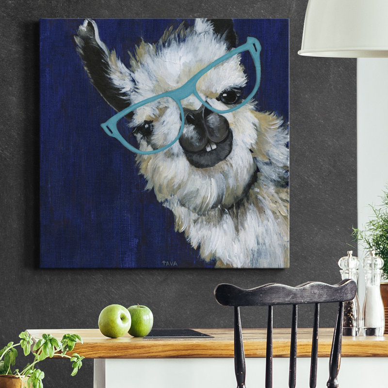 Gentleman Llama - reproduction sur toile tendue, H 32 po x l 32 po x P 1 po