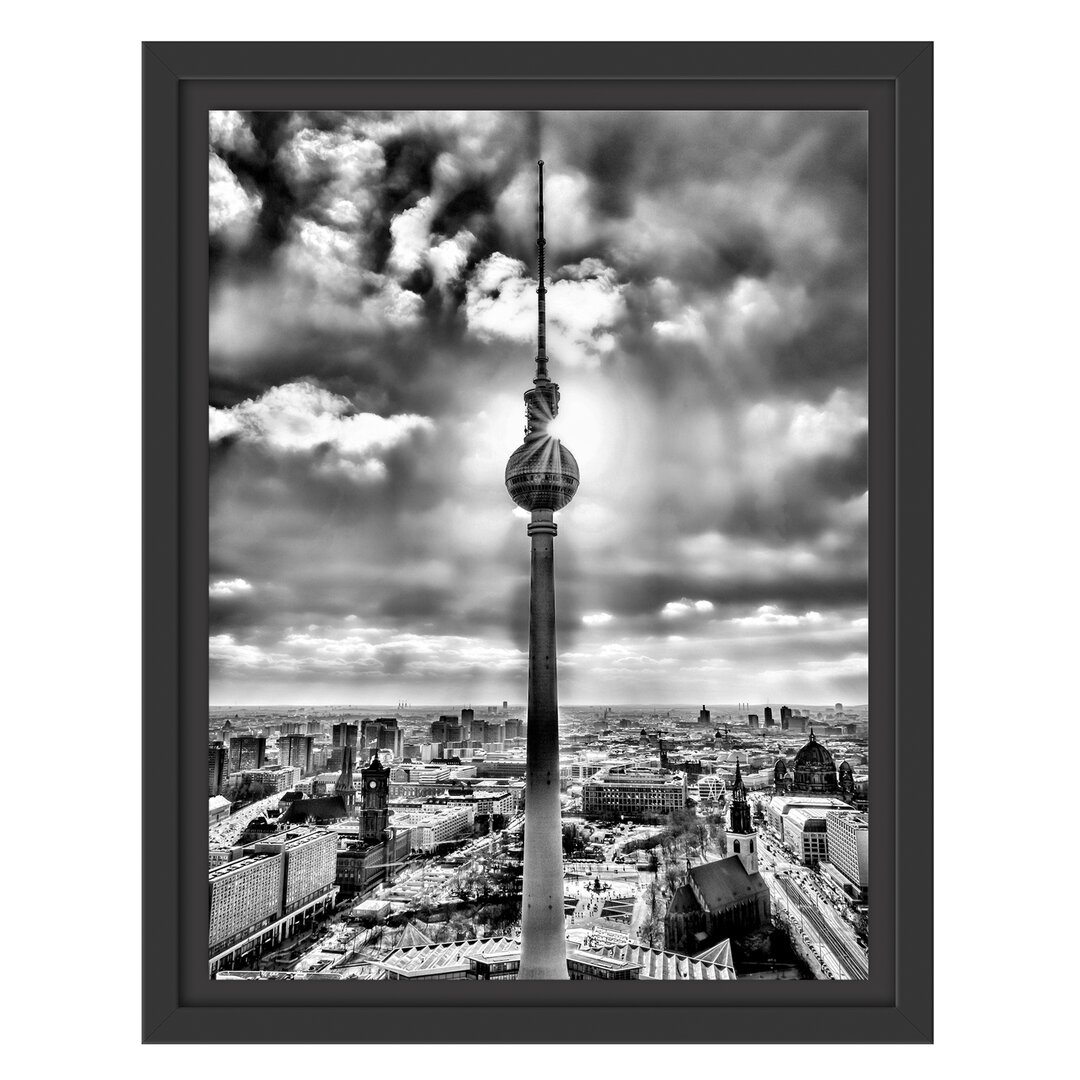 Gerahmtes Wandbild Großstadt Fernsehturm Berlin City