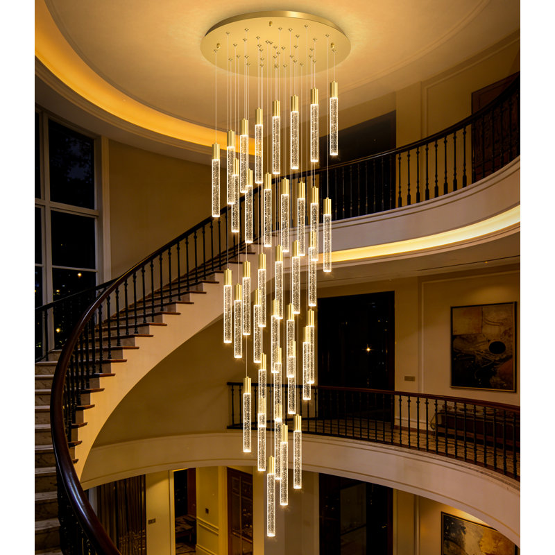 Glam 36 Lights Chandelier Led Dimmable Light, Gold