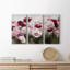 Royal Poppy Field - Ensemble de 3 peintures sur toile tendue-2128280762