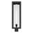 Calen 27" 1-Light Outdoor Post with Clear Glass in Textured Black