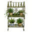 Porte-plante en métal rétro en forme de maison, étagère décorative en H 24 po pour plantes vertes, plantes grasses, plantes à air, petites plantes en pot