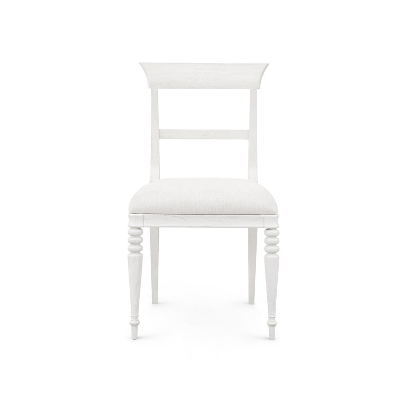 Lawrence Upholstered Dining Chair, Glazed Whisper White