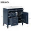 Meuble-lavabo moderne 36 po avec lavabo supérieur-596226706