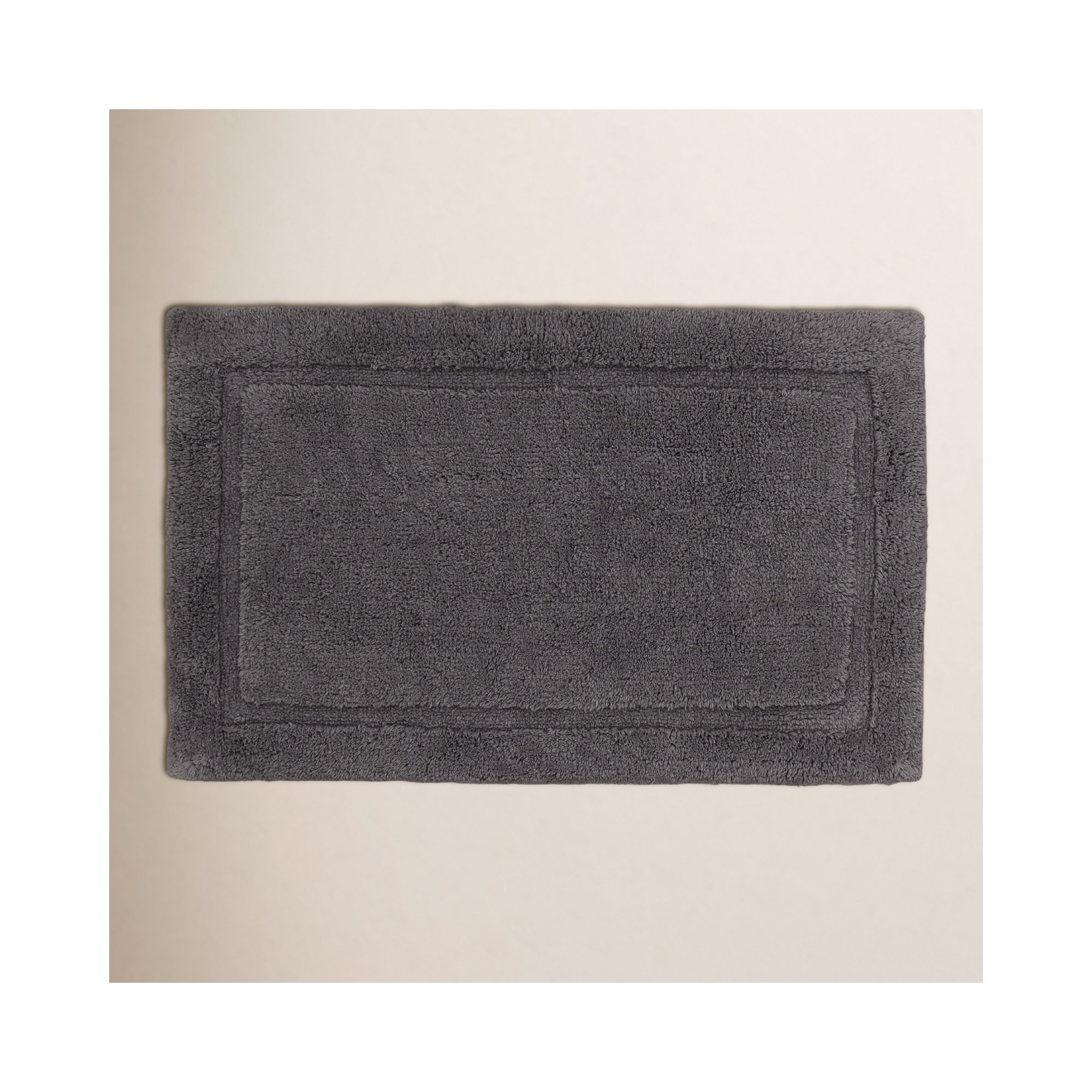 Rane Plush Cotton Bath Mat, 20"W x 32"L, Charcoal