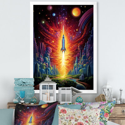 " Rocketship Cosmic Dreamscape "