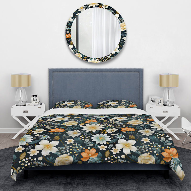 Ensemble de housse de couette Rustic Enchanting White Floral Impression I - Floral